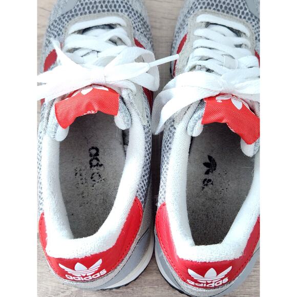 Adidas ZX 700 IM S79191 Men's 7.5 Trainer Shoes Gray Red Mesh Athletic Sneakers - Picture 7 of 9